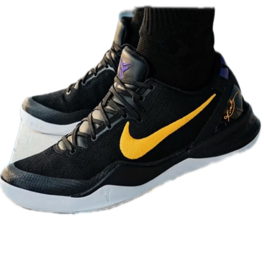 Nike Black and Gold Men's Kobe Sneakers